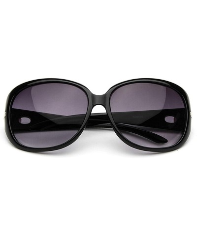 Oval Classic Retro Designer Style Sunglasses for Men or Women plastic PC UV400 Sunglasses - Black - CQ18SAR5DES $18.62
