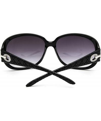 Oval Classic Retro Designer Style Sunglasses for Men or Women plastic PC UV400 Sunglasses - Black - CQ18SAR5DES $18.62