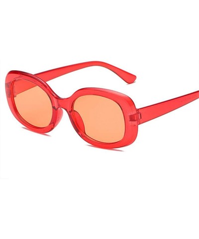 Oval Vintage Oval Sunglasses Women Luxury Brand Designer Retro Leopard As Picture - Redred - CW18YKTL8L6 $20.15