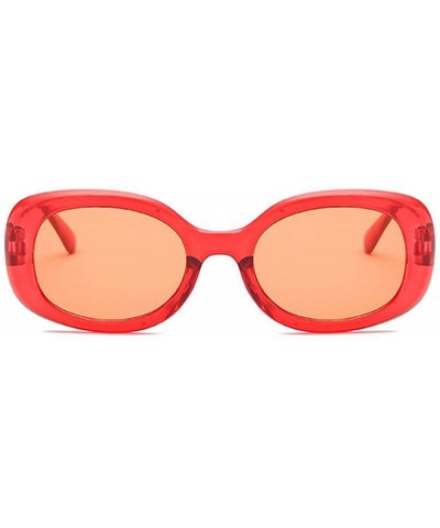 Oval Vintage Oval Sunglasses Women Luxury Brand Designer Retro Leopard As Picture - Redred - CW18YKTL8L6 $10.90
