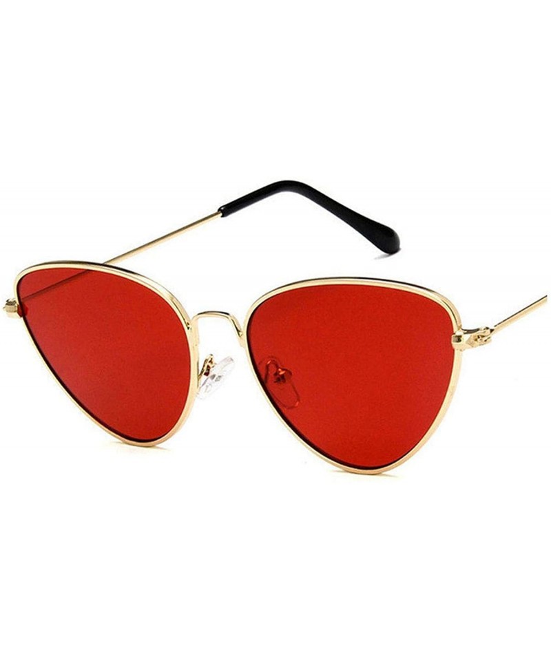 Goggle Fashion Women Cat Eye Sunglasses Brand Designer Retro Metal Coating Mirror Sun Glasses Goggle UV400 Eyewear - CD197Y6R...