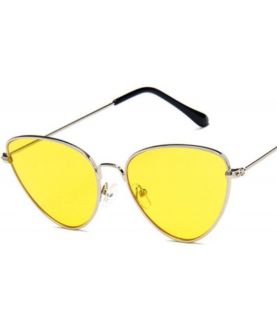 Goggle Fashion Women Cat Eye Sunglasses Brand Designer Retro Metal Coating Mirror Sun Glasses Goggle UV400 Eyewear - CD197Y6R...