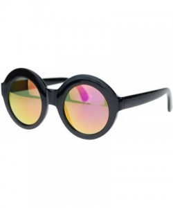 Oversized Thick Plastic Round Circle Lens Glam Retro Fashion Womens Sunglasses - Black Purple - C511YHUYR87 $11.92