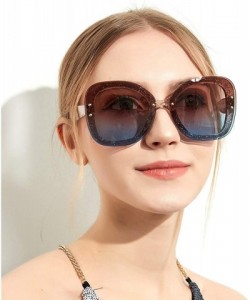 Butterfly Oversize Classic Sunglasses Glittery Gradient - Grey - CX18ACETGK2 $9.80