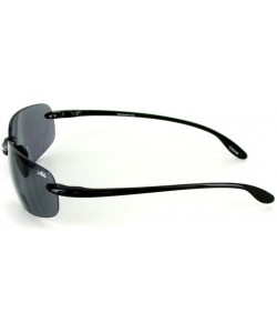 Sport "Oahu Sun Deluxe" Wrap-Around Rimless Bifocal Sunglasses (Black w/Smoke +1.50) - C511MS1BPGJ $20.93
