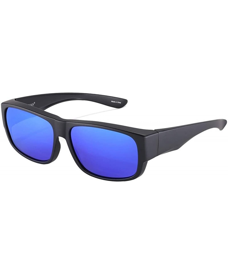 Wrap Fit Over Glasses Sunglasses Polarized Lenses for Men Women Medium Size - CP18QRSG2GS $21.98