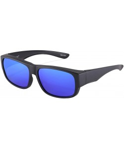 Wrap Fit Over Glasses Sunglasses Polarized Lenses for Men Women Medium Size - CP18QRSG2GS $21.98