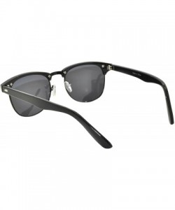 Oval Aviator Brow Bar Flat Mirror Multicolor Lens Sunglasses Metal Frame - Smoke_black - CQ183G2YSL5 $8.96