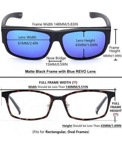 Wrap Fit Over Glasses Sunglasses Polarized Lenses for Men Women Medium Size - CP18QRSG2GS $21.98