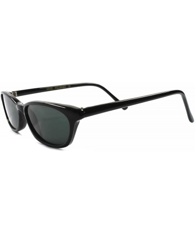 Rectangular Old Stock Classic Vintage 80s 90s Urban Fashion Rectangle Sunglasses - Black - CU18937M2MK $13.69