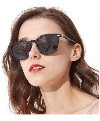 Square Mirrored Polarized Sunglasses for Women Fashion Eyewear for Driving Outdoor 100% UV Protection - CP196ODL9U4 $19.04