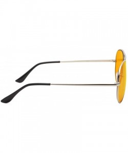 Aviator Sleep Better Eyeglasses - Blue Blocking Reading Glasses for Computer TV Phone - Silver - CF18E0KD3A5 $35.84