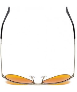 Aviator Sleep Better Eyeglasses - Blue Blocking Reading Glasses for Computer TV Phone - Silver - CF18E0KD3A5 $35.84