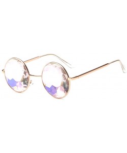 Round Kaleidoscope Vintage Round Glasses - Gold - CV18USIXULD $35.84