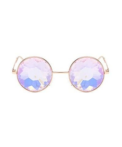 Round Kaleidoscope Vintage Round Glasses - Gold - CV18USIXULD $15.00