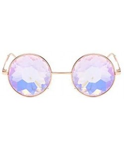 Round Kaleidoscope Vintage Round Glasses - Gold - CV18USIXULD $35.84