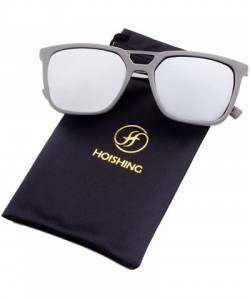 Square Hot Retro Square Polarized Sunglasses Plastic Frame with Metal Temple For Women/Men - Grey - CW18CNU55TC $15.80