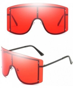 Goggle Cool Colorful Fashion Goggles Unisex Oversize Sunglasses Vintage Shades Glasses - Red - CR196YXNS2Q $8.30