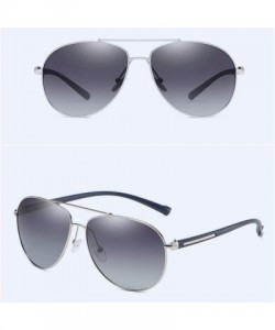 Aviator Sunglasses Men's Polarizing Sunglasses Classic Toad Lens Polarizing Sunglasses Driving Glasses - F - CX18QO3TE27 $31.08