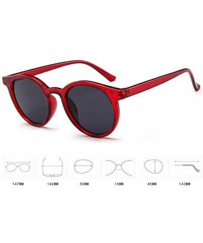 Square MOD-Style Cat Eye Round Frame Sunglasses A Variety of Color Design - S09 - CR189OKAC68 $20.93