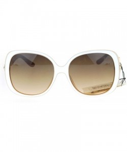 Square Womens Designer Fashion Sunglasses Square Rhinestone Decor UV 400 - White - C9186OTNAY4 $14.37