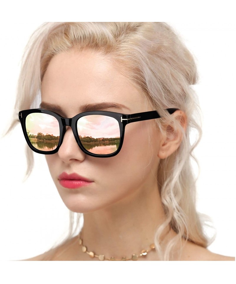 Wayfarer Fashion Sunglasses for Women Polarized Driving Anti Glare 100% UV Protection Stylish Design - C318XMS4KGR $29.38