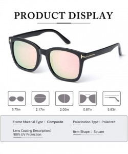 Wayfarer Fashion Sunglasses for Women Polarized Driving Anti Glare 100% UV Protection Stylish Design - C318XMS4KGR $29.38