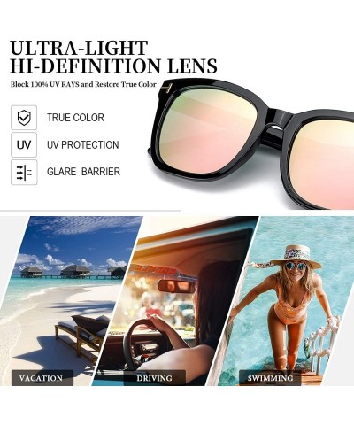 Wayfarer Fashion Sunglasses for Women Polarized Driving Anti Glare 100% UV Protection Stylish Design - C318XMS4KGR $29.38
