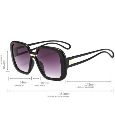 Sport Big Frame Sunglasses Men and Women Color Contrast Color Personality Glasses - 4 - C4190S2MH67 $58.83