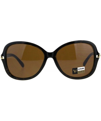 Butterfly Womens Rhinestone Bling Designer Fashion Plastic Butterfly Sunglasses - Tortoise Brown - C418CZYI74M $10.21