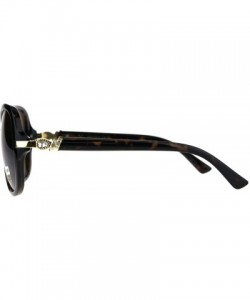 Butterfly Womens Rhinestone Bling Designer Fashion Plastic Butterfly Sunglasses - Tortoise Brown - C418CZYI74M $10.21