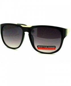 Square Unisex Fashion Sunglasses Stylish Designer Square Shades - Black - CI11Q0P5S53 $8.11