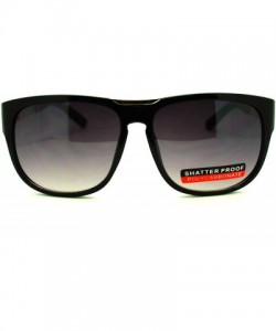 Square Unisex Fashion Sunglasses Stylish Designer Square Shades - Black - CI11Q0P5S53 $8.11