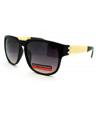 Square Unisex Fashion Sunglasses Stylish Designer Square Shades - Black - CI11Q0P5S53 $8.11