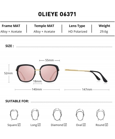 Oversized Vintage Oversized Shield Frame Women's Polarized Sunglasses Holiday Sunglasses for Women with Gift Box O6371 - C918...