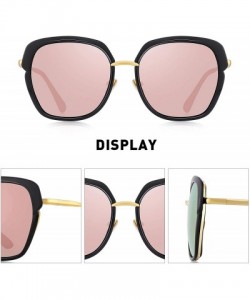Oversized Vintage Oversized Shield Frame Women's Polarized Sunglasses Holiday Sunglasses for Women with Gift Box O6371 - C918...