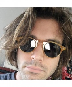 Goggle Peck Sunglasses Retro Round Frame Men Polarized Vintage Eyeglasses Women Driving Glasses Light Acetate Eyewear - C8199...
