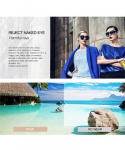 Rimless Women Cat Eye Sunglasses-Polarized Shade Glasses-Vintage Fox Decor Metal Frame - A - C71905Z7O2K $62.42
