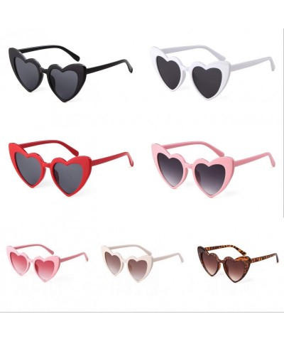 Goggle Clout Goggle Heart Sunglasses Vintage Cat Eye Mod Style Retro Kurt Cobain Glasses - Black - CT188AR0OXW $11.94