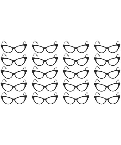 Goggle 20 Pirs Wholesale Lot Cat Eye Sunglasses Colored Plastic Frame Colored Lens - .20_pairs_black-frame_clear - CV18CGKT2C...