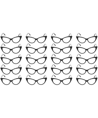 Goggle 20 Pirs Wholesale Lot Cat Eye Sunglasses Colored Plastic Frame Colored Lens - .20_pairs_black-frame_clear - CV18CGKT2C...