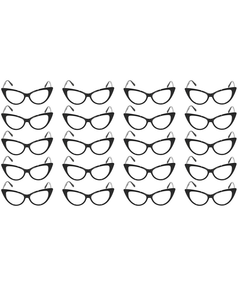 Goggle 20 Pirs Wholesale Lot Cat Eye Sunglasses Colored Plastic Frame Colored Lens - .20_pairs_black-frame_clear - CV18CGKT2C...