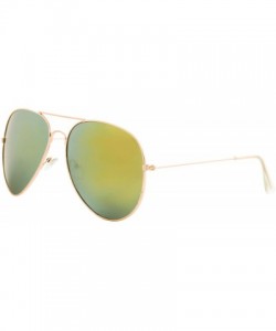 Goggle Vintage Mirror AVIATOR Sunglasses Metal Frame Double Bridge Trendy - C518GI95I92 $7.09