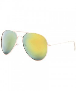 Goggle Vintage Mirror AVIATOR Sunglasses Metal Frame Double Bridge Trendy - C518GI95I92 $7.09