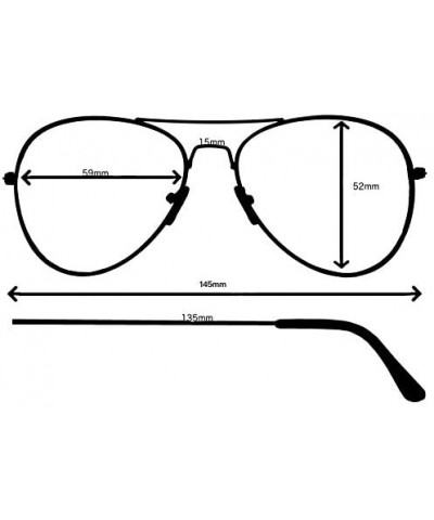 Goggle Vintage Mirror AVIATOR Sunglasses Metal Frame Double Bridge Trendy - C518GI95I92 $7.09