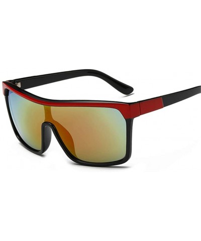 Goggle Square Shield Sunglasses Men Driving Sun Glasses Cool Shades Retro - Cjxy802 C5 Silver - C0194OIN5GQ $25.63