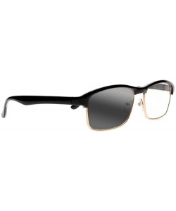 Rectangular Classic Men Metal Half Gold Transition Photochromic UV400 Sunglasses Reading Glasses - Black - CG18E8UUQ02 $21.10