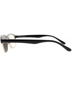 Rectangular Classic Men Metal Half Gold Transition Photochromic UV400 Sunglasses Reading Glasses - Black - CG18E8UUQ02 $21.10