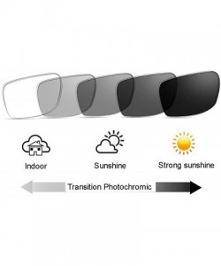 Rectangular Classic Men Metal Half Gold Transition Photochromic UV400 Sunglasses Reading Glasses - Black - CG18E8UUQ02 $21.10