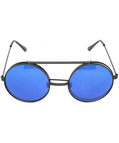 Buy WebDeals - Round Flip Up Steampunk Flip-Up Metal Django Sunglasses  (Silver, Silver Mirror) at Amazon.in